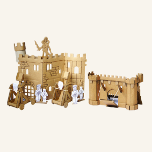 Maquette château fort et catapultes à construire