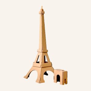 Tour Eiffel géante et Arc de Triomphe à construire en carton recyclé, fabriqué en France